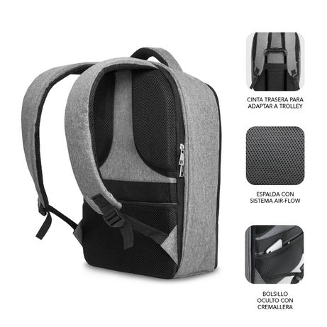 MOCHILA PORTATIL 16´´ SUBBLIM NEGRA ANTIROBO - Imagen 4 de 6 MOCHILA PORTATIL 16´´ SUBBLIM NEGRA ANTIROBO - Imagen 4 de 6