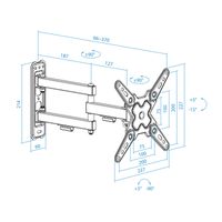 Miniatura 9 de Tooq LP1345TN-B Soporte pared pantallas 13-43