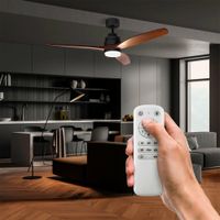 Miniatura 3 de VENTILADOR TECHO UFESA NEPAL NEGRO ROBLE