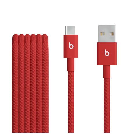 Beats USB-A to USB-C Woven Cable (1.5 m) - Rapid Red - Imagen 1 de 3 Beats USB-A to USB-C Woven Cable (1.5 m) - Rapid Red - Imagen 1 de 3