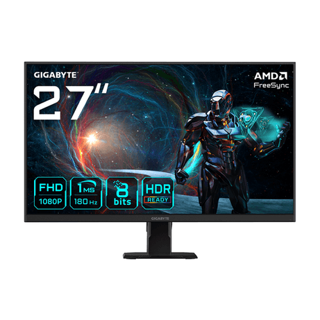 MONITOR GIGABYTE 27" GS27FA,SS IPS,1920X1080 (FHD),1MS,1000:1,180HZ,2HDMI+1DP,NEGRO - Imagen 1 de 7 MONITOR GIGABYTE 27" GS27FA,SS IPS,1920X1080 (FHD),1MS,1000:1,180HZ,2HDMI+1DP,NEGRO - Imagen 1 de 7