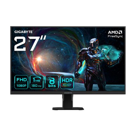 MONITOR GIGABYTE 27" GS27FA,SS IPS,1920X1080 (FHD),1MS,1000:1,180HZ,2HDMI+1DP,NEGRO - Imagen 2 de 7 MONITOR GIGABYTE 27" GS27FA,SS IPS,1920X1080 (FHD),1MS,1000:1,180HZ,2HDMI+1DP,NEGRO - Imagen 2 de 7
