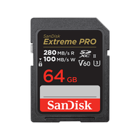 Miniatura 1 de SANDISK EXTREME PRO 64GB V60 UHS-II SD CARDS 280/100MBS V60,C10 UHS-II