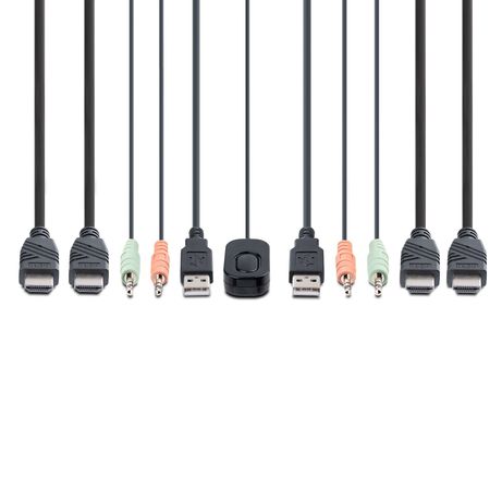 2-Port Dual-Monitor Cable KVM Switch - Imagen 3 de 8 2-Port Dual-Monitor Cable KVM Switch - Imagen 3 de 8