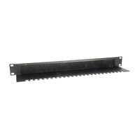 Miniatura 3 de PANEL PASACABLES CON CEPILLO EQUIP 1U CON BARRA DE SOPORTE RACK19" COLOR NEGRO
