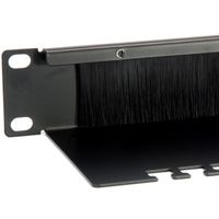 Miniatura 6 de PANEL PASACABLES CON CEPILLO EQUIP 1U CON BARRA DE SOPORTE RACK19" COLOR NEGRO