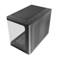 Miniatura 2 de MARS GAMING  MC-FUSIONM, Caja Gaming Micro-ATX, Ventana Lateral y Frontal Curvo de Cristal Templado Continuo, Minitorre PC Doble Cámara, Soporte Refri