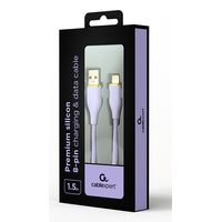 Miniatura 3 de CABLE DE CARGA Y DATOS GEMBIRD DE SILICONA PREMIUM DE 8 CLAVIJAS 1,5 M VIOLETA