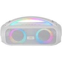 Miniatura 2 de ALTAVOZ BLUETOOTH PORTABLE MARS GAMING MSPULSEW BLANCO 50W ULTRABASS RGB BAT. 8h BT USB AUX FM