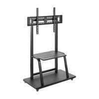 Miniatura 2 de AISENS Soporte de suelo ECO con ruedas  bandeja para DVD para Monitor TV 150Kg de 37 100  Negro