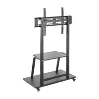 Miniatura 3 de AISENS Soporte de suelo ECO con ruedas  bandeja para DVD para Monitor TV 150Kg de 37 100  Negro