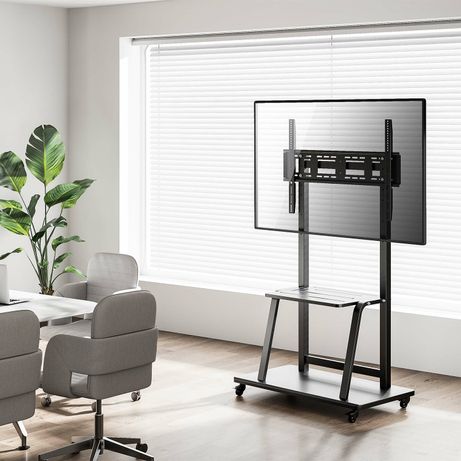AISENS Soporte de suelo ECO con ruedas bandeja para DVD para Monitor TV 150Kg de 37 100 Negro - Imagen 5 de 6 AISENS Soporte de suelo ECO con ruedas bandeja para DVD para Monitor TV 150Kg de 37 100 Negro - Imagen 5 de 6