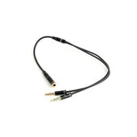 Miniatura 4 de CABLE ADAPTADOR GEMBIRD-HEMBRA 4PINES 3,5MM A 2 STEREO 3,5MM NEGRO, C.METALIC
