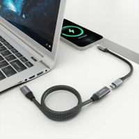 Miniatura 5 de CABLE AISENS USB 3.2 GEN2X2 ALU 20GBPS 8K30 5A 100W USB-C M/H 2.0M