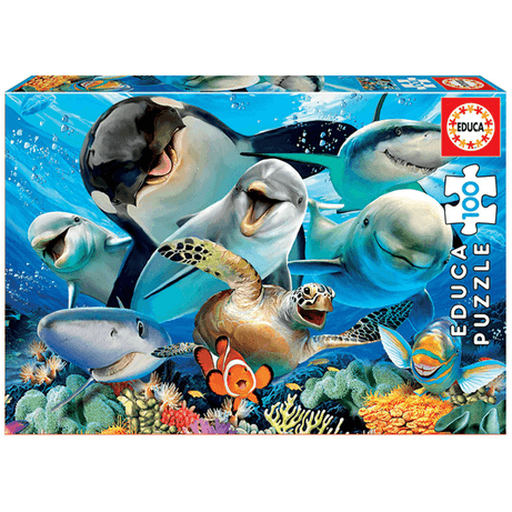 PUZZLE INFANTIL 100 SELFIE BAJO EL AGUA DE 6-8 ANOS EDUCA BORRAS 18062 - Imagen 1 de 2 PUZZLE INFANTIL 100 SELFIE BAJO EL AGUA DE 6-8 ANOS EDUCA BORRAS 18062 - Imagen 1 de 2