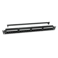 Miniatura 1 de PATCH PANEL 24 PUERTOS UTP CATEGORIA 6 1U COLOR NEGRO