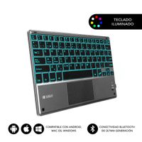 Miniatura 2 de TECLADO SUBBLIM INALAMBRICO SMART BACKLIT BT TOUCHPAD GREY