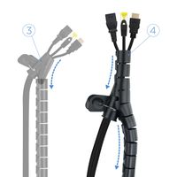 Miniatura 5 de Organizador de cables flexible 25mm 1 m.