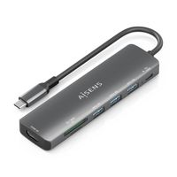 Miniatura 2 de USB-C DOCK AISENS 7 EN 1 USB-C A HDMI 3XUSB-A USB-C PD 100W SD MICRO SD