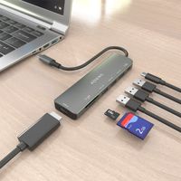 Miniatura 6 de USB-C DOCK AISENS 7 EN 1 USB-C A HDMI 3XUSB-A USB-C PD 100W SD MICRO SD