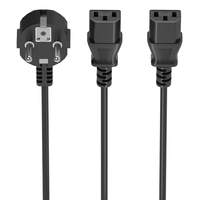 Miniatura 1 de CABLE ALIMENTACION CPU AISENS CEE7/M-2XC13/H NEGRO 1,8mts