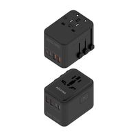 Miniatura 3 de ADAPTADOR AISENS ENCHUFE UNIVERSAL VIAJE CARGADOR USB GAN 25W NEGRO