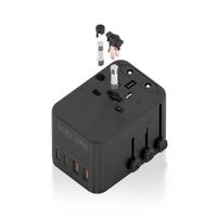 Miniatura 4 de ADAPTADOR AISENS ENCHUFE UNIVERSAL VIAJE CARGADOR USB GAN 25W NEGRO