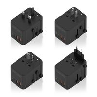 Miniatura 5 de ADAPTADOR AISENS ENCHUFE UNIVERSAL VIAJE CARGADOR USB GAN 25W NEGRO