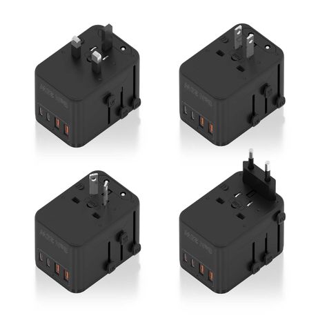 ADAPTADOR AISENS ENCHUFE UNIVERSAL VIAJE CARGADOR USB GAN 25W NEGRO - Imagen 5 de 8 ADAPTADOR AISENS ENCHUFE UNIVERSAL VIAJE CARGADOR USB GAN 25W NEGRO - Imagen 5 de 8