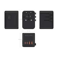 Miniatura 6 de ADAPTADOR AISENS ENCHUFE UNIVERSAL VIAJE CARGADOR USB GAN 25W NEGRO