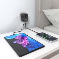 Miniatura 7 de ADAPTADOR AISENS ENCHUFE UNIVERSAL VIAJE CARGADOR USB GAN 25W NEGRO