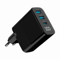 Miniatura 5 de CARGADOR RAPIDO USB GEMBIRD GAN DE 3 PUERTOS Y 30 W, LCD, NEGRO
