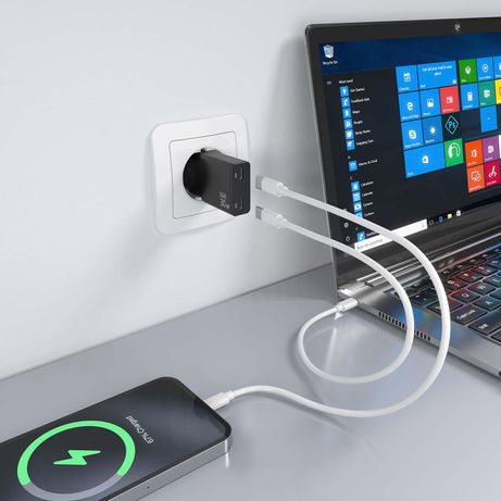 CARGADOR AISENS GAN ULTRA DELGADO 30W 2XUSB-C PD3.0 QC4.0 NEGRO - Imagen 7 de 7 CARGADOR AISENS GAN ULTRA DELGADO 30W 2XUSB-C PD3.0 QC4.0 NEGRO - Imagen 7 de 7
