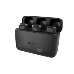 MICROFONO PARA SMARTPHONE NATEC HOPPER LAVALIER WIRELESS USB-C 2 MICROFONOS