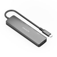 Miniatura 3 de AISENS USB C Dock 6 en 1  USB C A  1x HDMI  3x USB A  1x SD  1x MicroSD  Gris  15cm