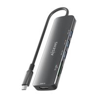 Miniatura 9 de AISENS USB C Dock 6 en 1  USB C A  1x HDMI  3x USB A  1x SD  1x MicroSD  Gris  15cm