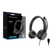 Miniatura 8 de Auriculares estéreo USB POLONA05B, Micrófono con cancelación de ruido