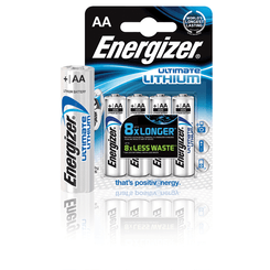 BLISTER 4 PILAS ULTIM LITHIUM TIPO L91 (AA) ENERGIZER 639155