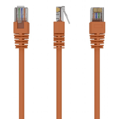 Cable CAT5E UTP moldeado 0,25m Naranja