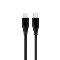 Miniatura 1 de CABLE DE CARGA Y DATOS GEMBIRD (PD) TIPO-C SILICONA ALTA CALIDAD 1,5M NEGRO
