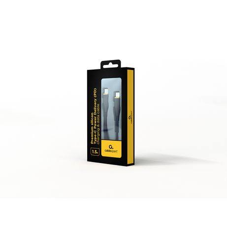 CABLE DE CARGA Y DATOS GEMBIRD (PD) TIPO-C SILICONA ALTA CALIDAD 1,5M NEGRO - Imagen 2 de 3 CABLE DE CARGA Y DATOS GEMBIRD (PD) TIPO-C SILICONA ALTA CALIDAD 1,5M NEGRO - Imagen 2 de 3