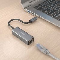 Miniatura 6 de AISENS Conversor USB3 1 Gen1 USB C a ethernet Gigabit 10 100 1000 Mbps  Gris  15cm