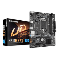 Miniatura 1 de GIGABYTE Intel  H610M K V2 Placa base - Procesadores Intel Core 14ª generación, hasta 5600 MHz DDR5, 1xPCIe 3.0 M.2, LAN 1GbE, USB 3.2 Gen 1 LGA 1700