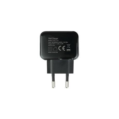CARGADOR USB PARED TOOQ TQWC-1S01 1PTO 2.4A NEGRO - Imagen 4 de 6 CARGADOR USB PARED TOOQ TQWC-1S01 1PTO 2.4A NEGRO - Imagen 4 de 6