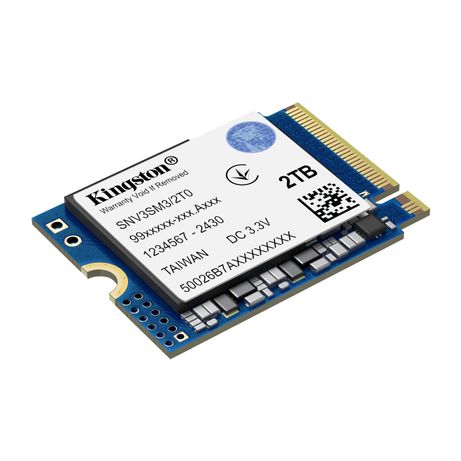 KINGSTON 2000G NV3 M.2 2230 NVMe SSD SSD 2000GB M.2 6000MB/s PCI Express 4.0 NVMe - Imagen 3 de 5 KINGSTON 2000G NV3 M.2 2230 NVMe SSD SSD 2000GB M.2 6000MB/s PCI Express 4.0 NVMe - Imagen 3 de 5
