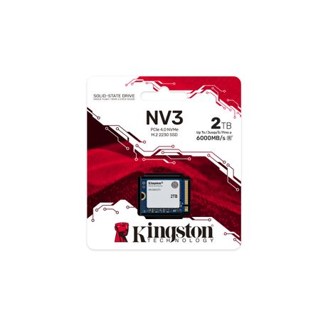 KINGSTON 2000G NV3 M.2 2230 NVMe SSD SSD 2000GB M.2 6000MB/s PCI Express 4.0 NVMe - Imagen 4 de 5 KINGSTON 2000G NV3 M.2 2230 NVMe SSD SSD 2000GB M.2 6000MB/s PCI Express 4.0 NVMe - Imagen 4 de 5
