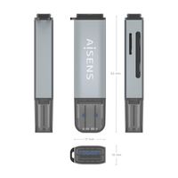 Miniatura 5 de LECTOR TARJETAS AISENS SD MICRO SD MMC RS-MMC MMC MICRO USBA GRIS