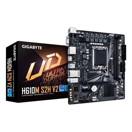GIGABYTE Intel H610M S2H V2 Placa base - Soporta CPUs Intel Core de 14ª generación, 4+1+1 Fases Híbridas VRM Digital, hasta 5600MHz DDR5, 1xPCIe 3.0 - Imagen 2 de 6 GIGABYTE Intel H610M S2H V2 Placa base - Soporta CPUs Intel Core de 14ª generación, 4+1+1 Fases Híbridas VRM Digital, hasta 5600MHz DDR5, 1xPCIe 3.0 - Imagen 2 de 6