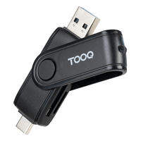 Miniatura 1 de Tooq TQR-3003B Lector USB-C 2.0+USB-A 3.0 SD/TF