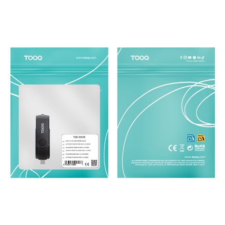Tooq TQR-3003B Lector USB-C 2.0+USB-A 3.0 SD/TF - Imagen 7 de 7 Tooq TQR-3003B Lector USB-C 2.0+USB-A 3.0 SD/TF - Imagen 7 de 7